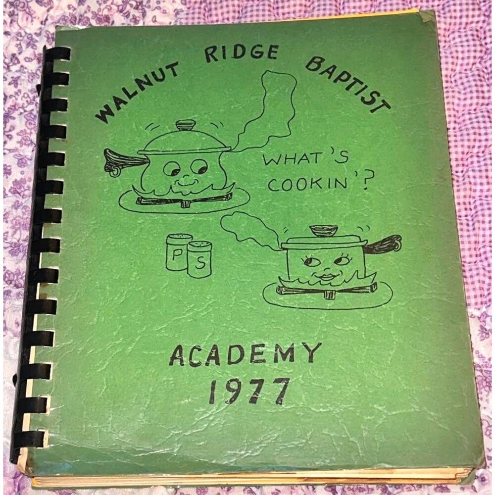 Vtg Cookbook 1977 Walnut Ridge Baptist Church Academy Iowa